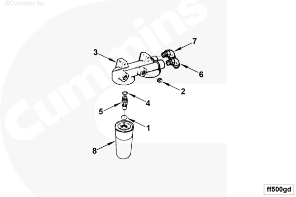 Cummins 3640311 Fuel Filter Head - Truck To Trailer