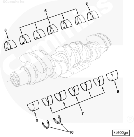 Cummins 3650924	 Main Stud Bearing - Truck To Trailer