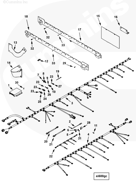 Cummins 3658933 Wiring Harness - Truck To Trailer