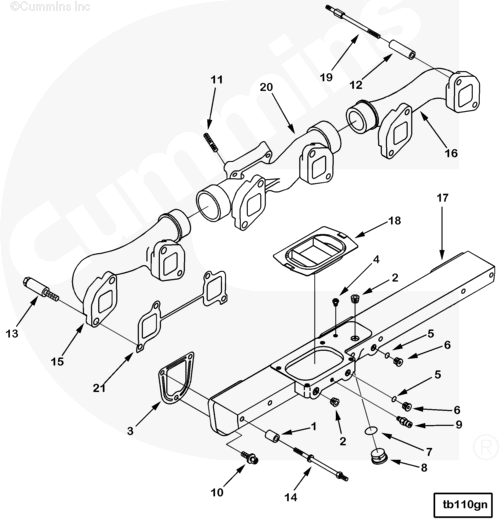 Cummins 3673692 Exhaust Manifold - Truck To Trailer