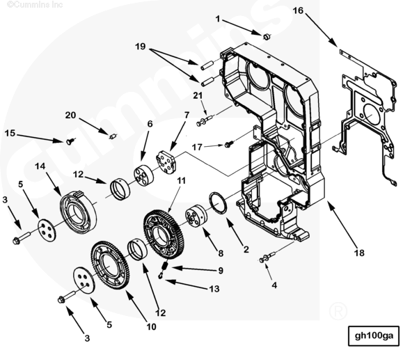 Cummins 3679623 Hexagon Flange Head Cap Screw - Truck To Trailer