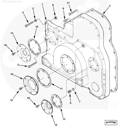 Cummins 3803208 Gear Cover - Truck To Trailer