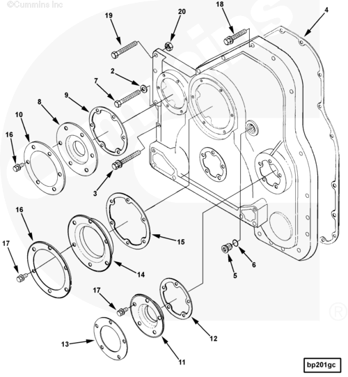 Cummins 3803573 Seal Kit - Truck To Trailer