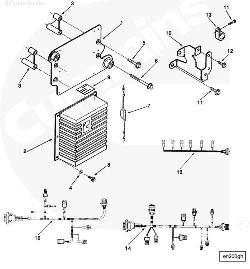 Cummins 3803699 Wiring Harness - Truck To Trailer