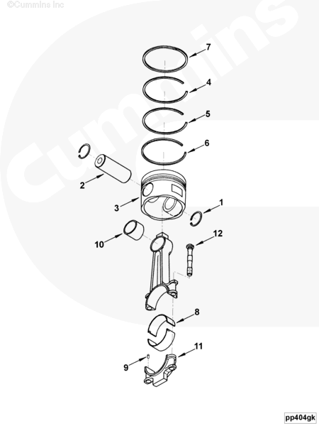 Cummins 3804407 Engine Piston Kit - Truck To Trailer