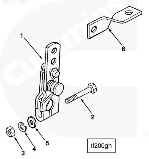 Cummins 3821391 Throttle Control Bracket - Truck To Trailer