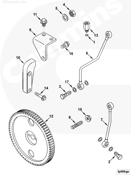 Cummins 3863324 Hexagon Flange Head Cap Screw - Truck To Trailer
