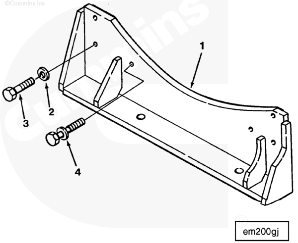 Cummins 3883597 Front Engine Support - Truck To Trailer