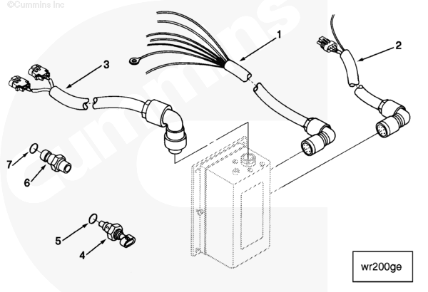 Cummins 3883876 Wiring Harness - Truck To Trailer