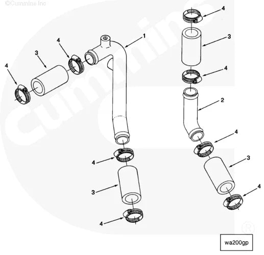 Cummins 3895748 Hose Clamp - Truck To Trailer