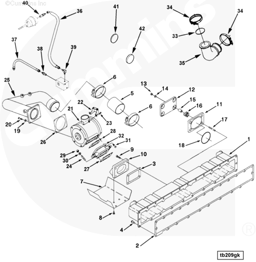 Cummins 3896754 Flexible Hose - Truck To Trailer