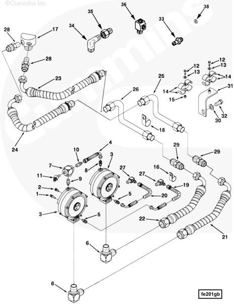 Cummins 3896820 Male Union - Truck To Trailer