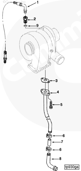 Cummins 3903740 Lubricating Oil Drain Tube - Truck To Trailer