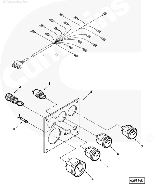 Cummins 3910569 Instrument Panel - Truck To Trailer