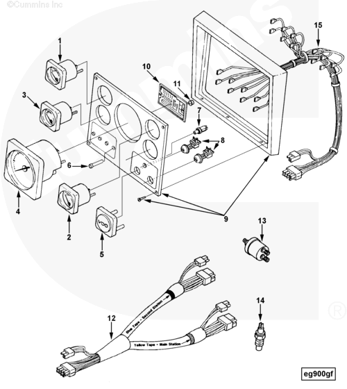 Cummins 3913665 Instrument Panel - Truck To Trailer