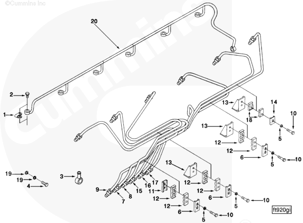 Cummins 3916479 Fuel Supply Tube - Truck To Trailer