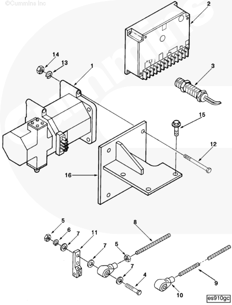 Cummins 3917847 Actuator Bracket - Truck To Trailer