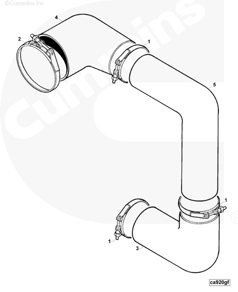 Cummins 3919559 Air Inlet Tube - Truck To Trailer