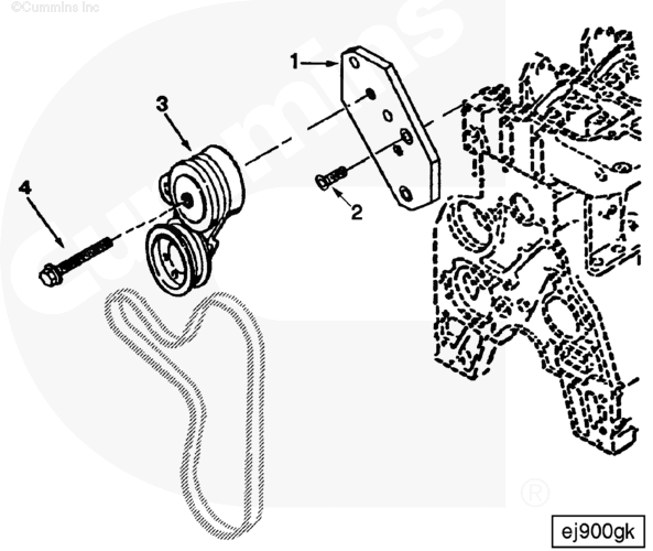 Cummins 3919736 Belt Tensioner Bracket - Truck To Trailer