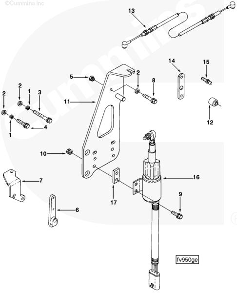 Cummins 3924133 Solenoid Bracket - Truck To Trailer