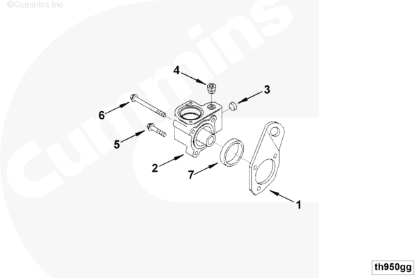 Cummins 3924473 Thermostat Housing - Truck To Trailer