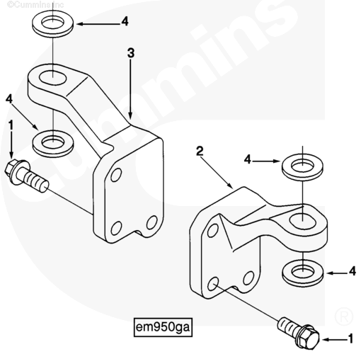 Cummins 3924661 Front Engine Support - Truck To Trailer