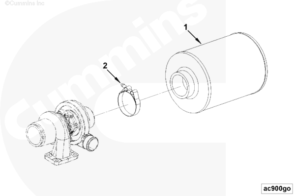 Cummins 3924893	 Air Cleaner - Truck To Trailer