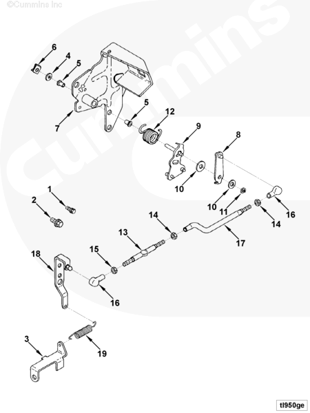 Cummins 3925372 Control Rod - Truck To Trailer