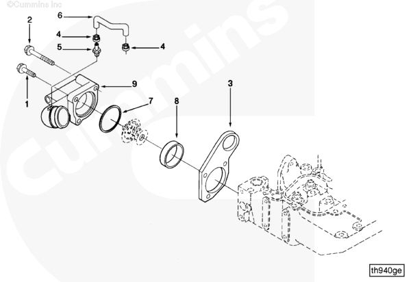 Cummins 3925474 Thermostat Housing - Truck To Trailer