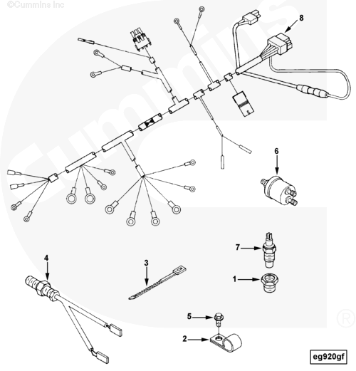 Cummins 3925618 Wiring Harness - Truck To Trailer