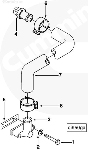 Cummins 3925906 Plain Hose - Truck To Trailer