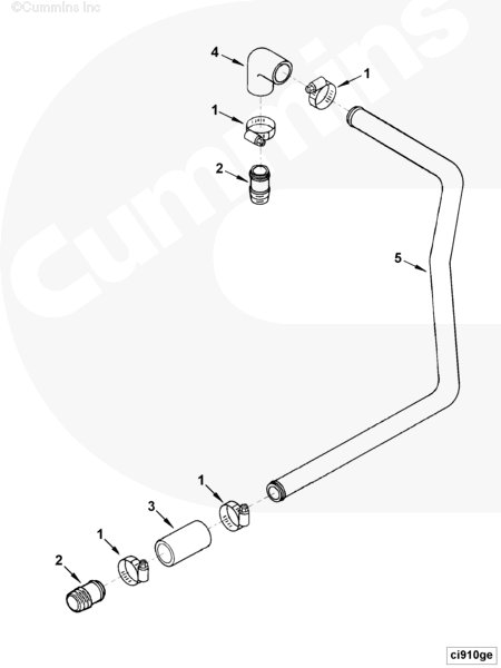 Cummins 3926771 Compressor Air Inlet Tube - Truck To Trailer