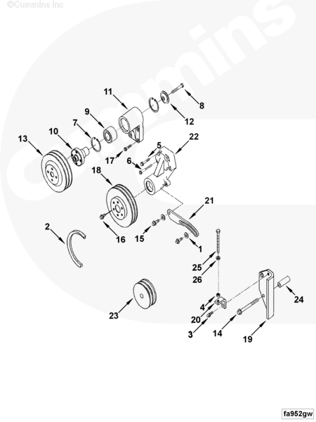 Cummins 3930955 Fan Support - Truck To Trailer