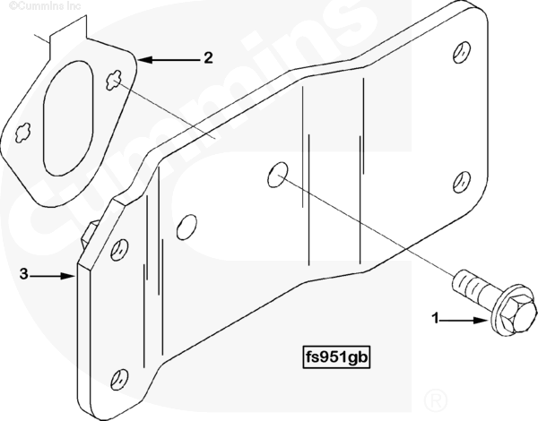 Cummins 3931646 Retaining Brace Bracket - Truck To Trailer