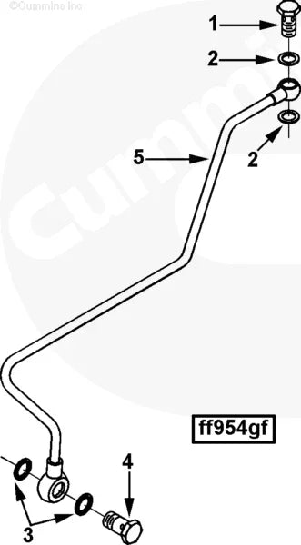 Cummins 3932618 Fuel Supply Tube - Truck To Trailer