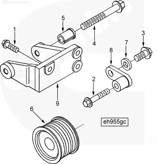 Cummins 3934518 Alternator Brace - Truck To Trailer