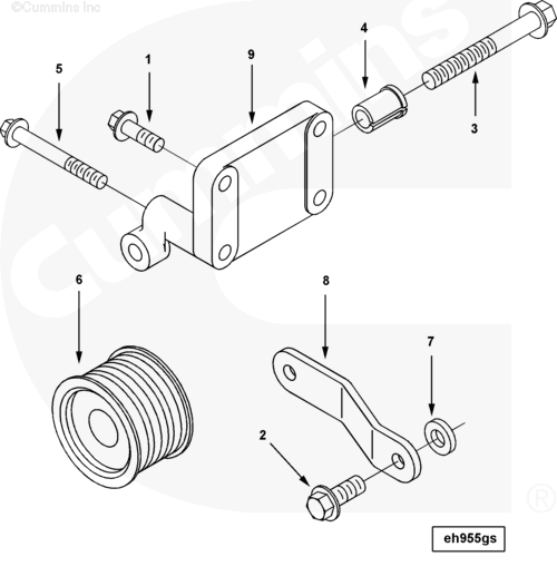 Cummins 3934549 Alternator Support - Truck To Trailer