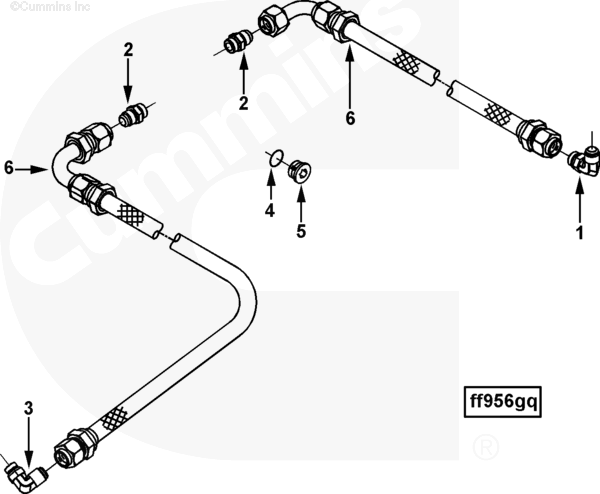 Cummins 3945809 Flexible Hose - Truck To Trailer