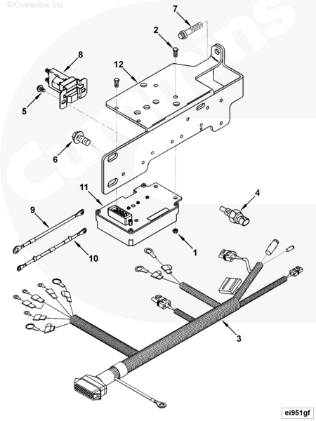 Cummins 3971315 Wiring Harness - Truck To Trailer