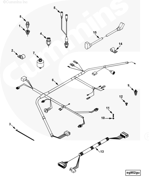 Cummins 3971327 Wiring Harness - Truck To Trailer