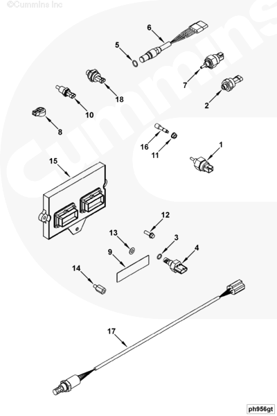 Cummins 3992125 Double End Plain Stud - Truck To Trailer