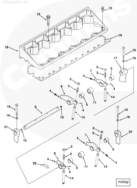 Cummins 4003924 RockerTop Level Assembly Lever - Truck To Trailer