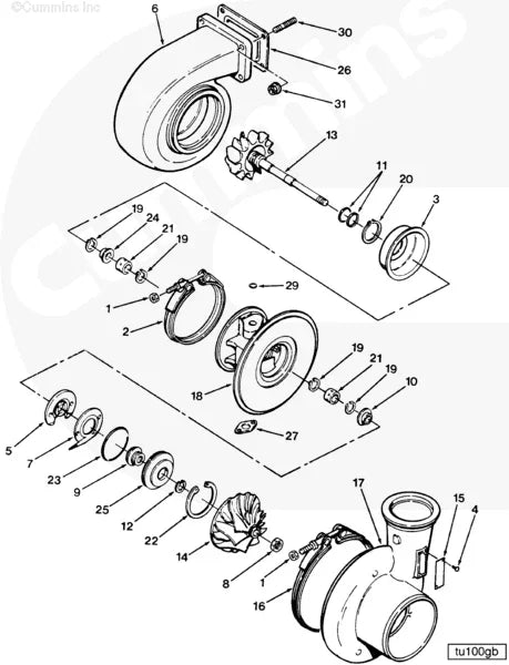 Cummins 4019621 Turbocharger Gasket - Truck To Trailer