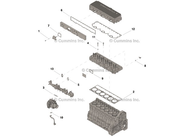 Cummins 4025155 Upper Engine Gasket Kit - Truck To Trailer