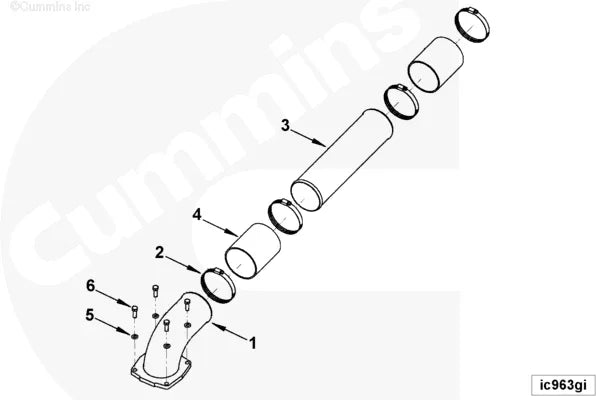 Cummins 4063031 Air Transfer Tube - Truck To Trailer