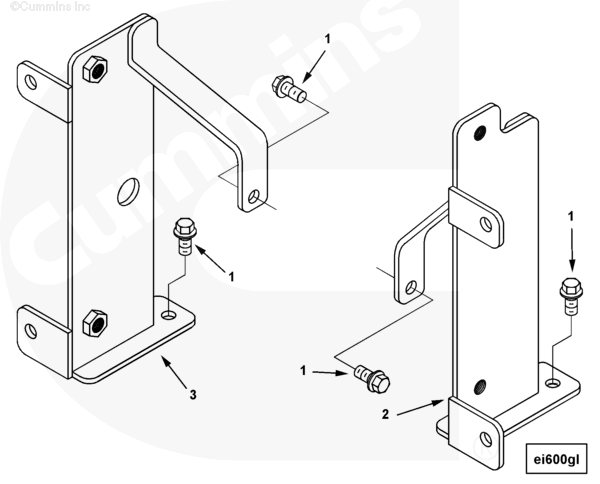 Cummins 4066097 Electronic Control Module Bracket - Truck To Trailer