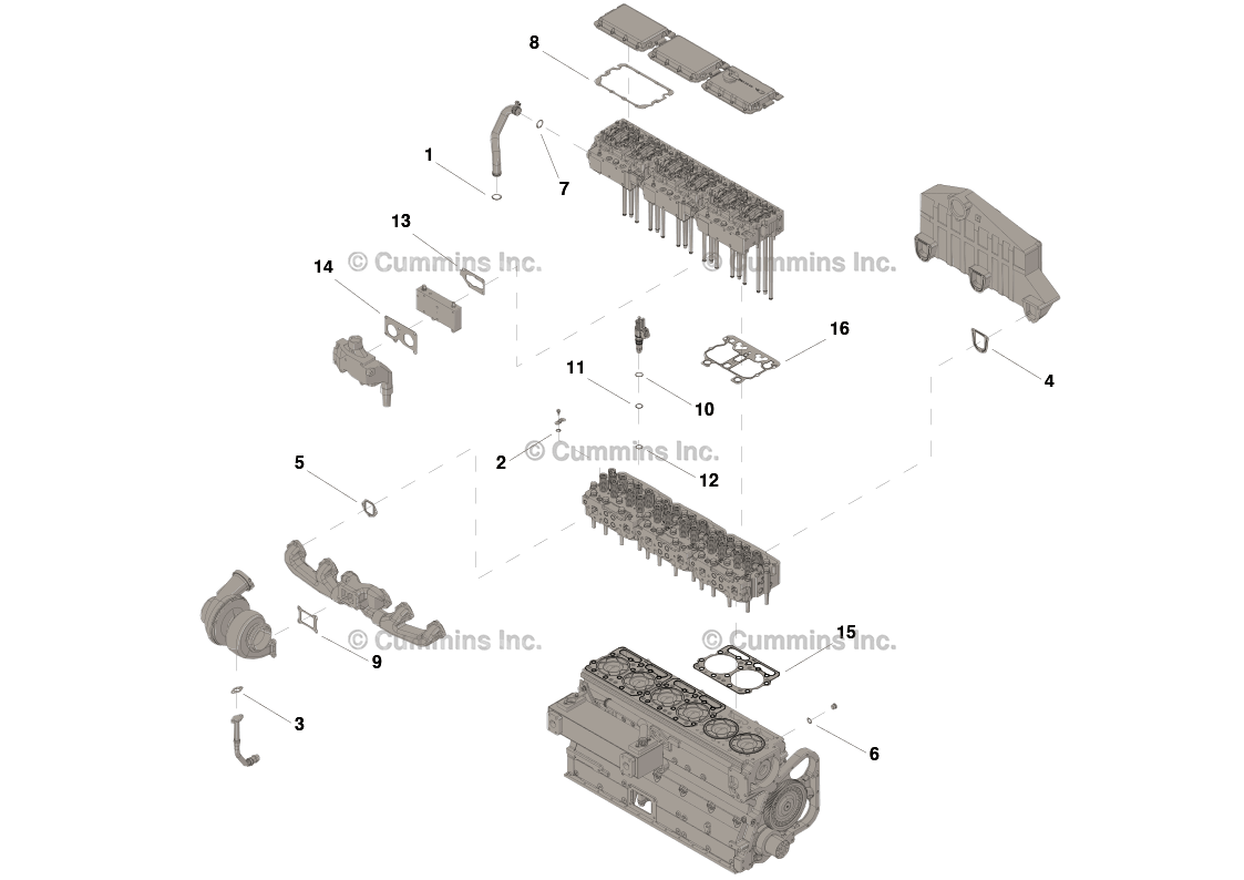 Cummins 4089371 Upper Engine Gasket Set - Truck To Trailer