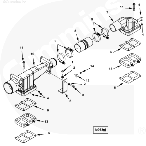 Cummins 4096412 Air Crossover Connection - Truck To Trailer