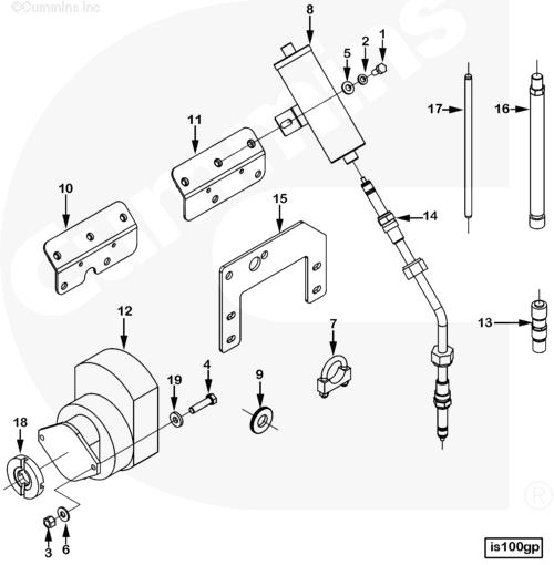 Cummins 4100341 Spark Plug Adapter Tube - Truck To Trailer