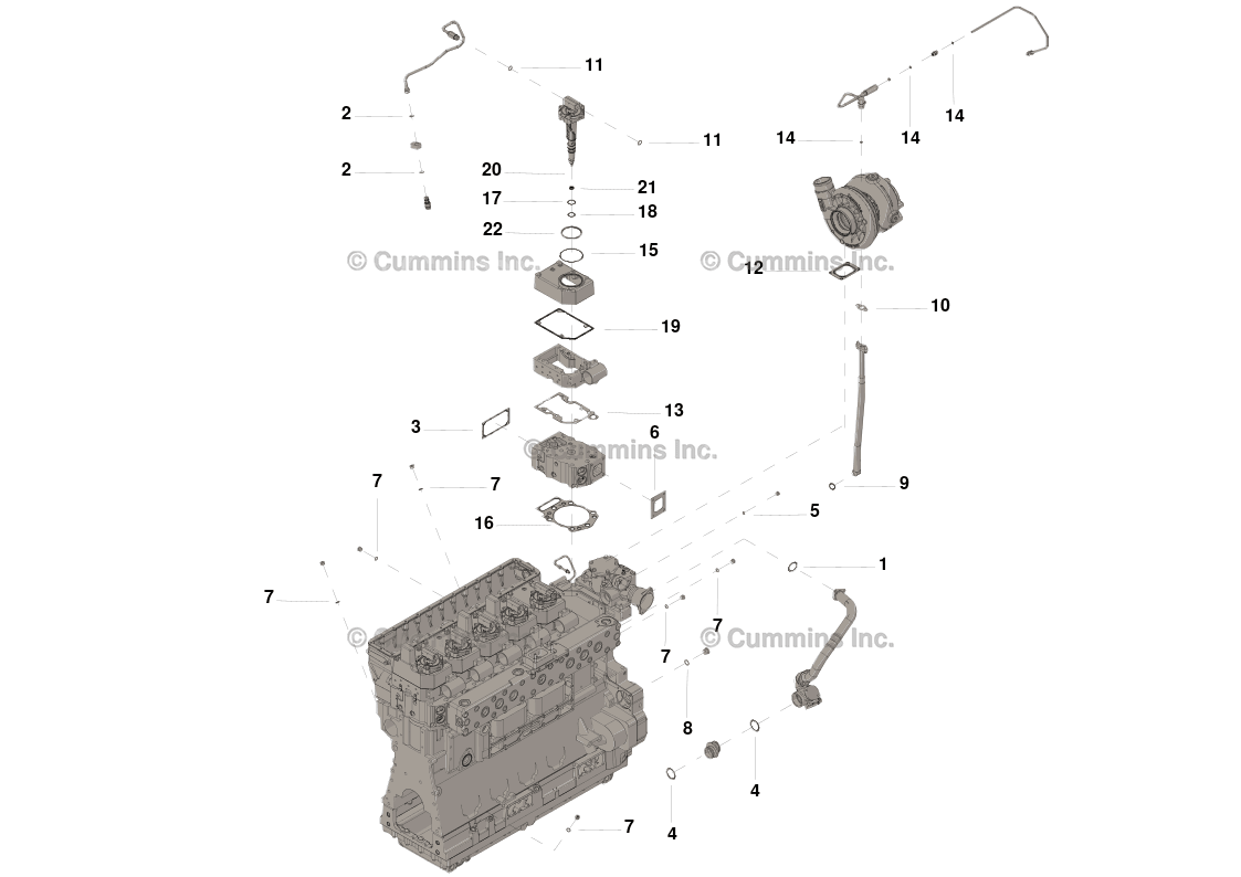 Cummins 4352586 Single Head Gasket Kit - Truck To Trailer